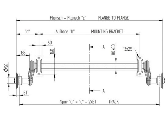 1350 kg Frensiz Dingil (1200mm) Thumb 3