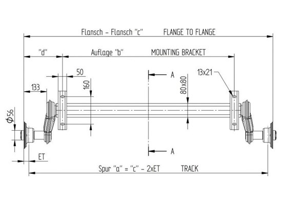 850 kg Frensiz Dingil (1200mm)	 Thumb 3